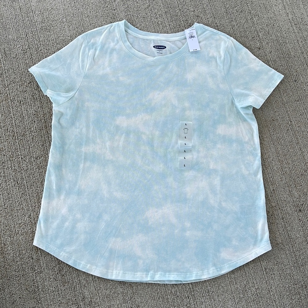 NWT Women's blue tie-eye Old Navy T-shirt size L
